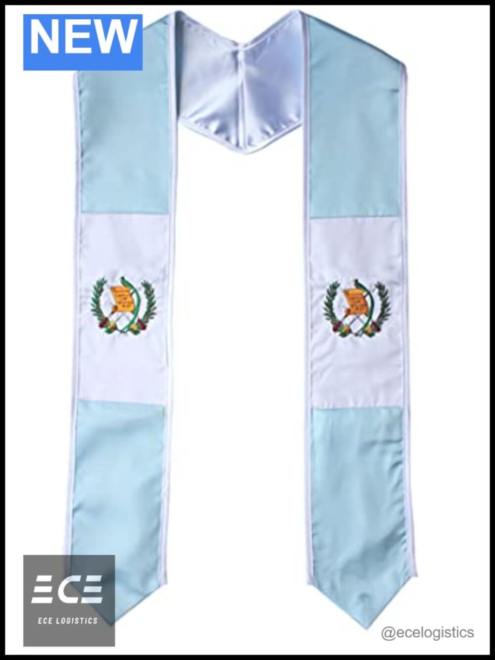 Satin Graduation Stole Sash V-Neck Unisex International